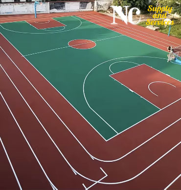 งานพื้นสนามกีฬา Sport Floor Coating